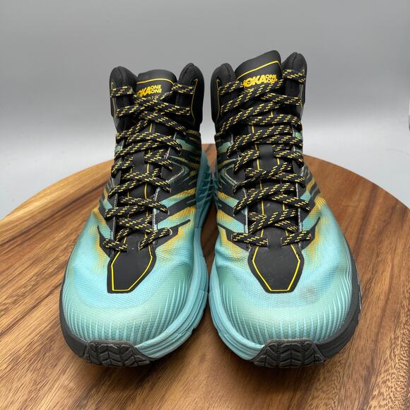 Hoka One One Speedgoat Mid 2 GTX Shoes Womens 10 Blue Trail Running Hiking Boots - Picture 2 of 8